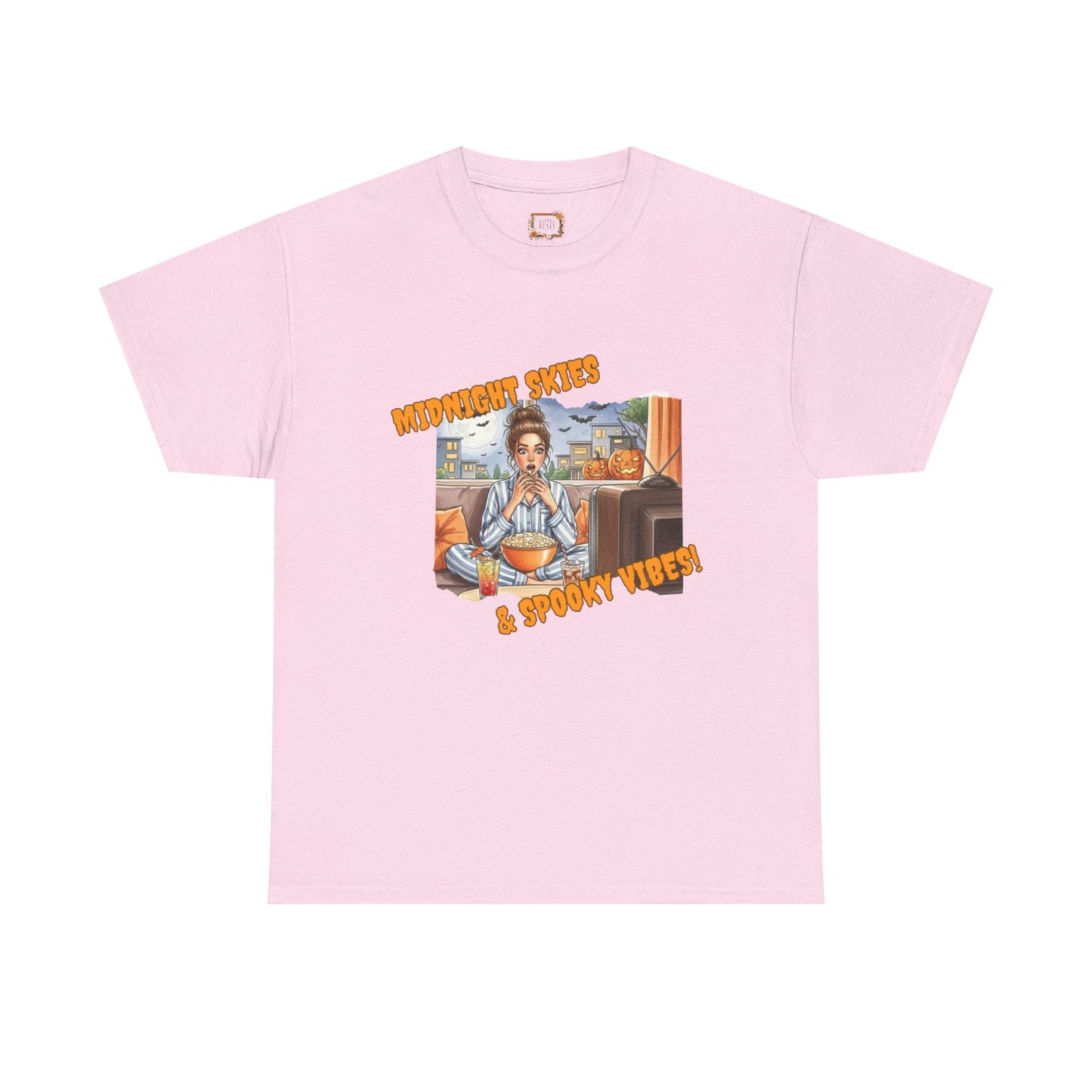 Spooky Vibes Graphic Tee – Soft Cotton Blend Halloween T-Shirt for Everyday Comfort
