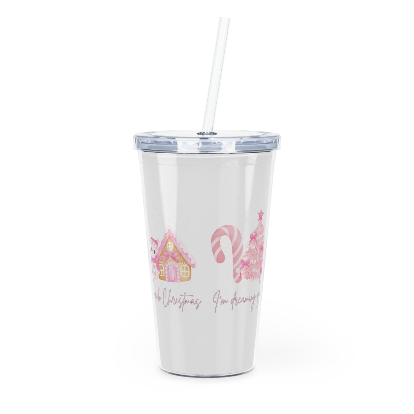Plastic Tumbler with Straw