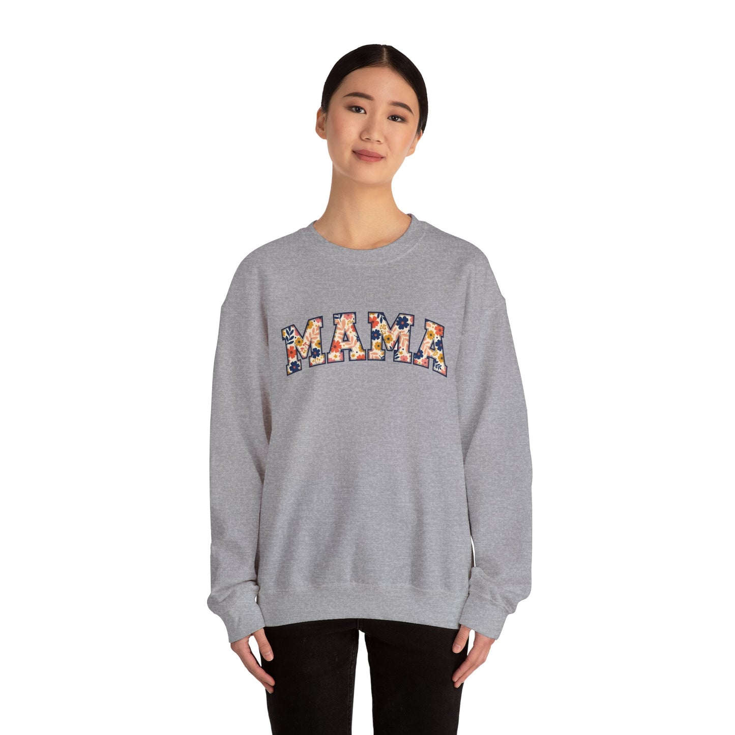 Mama Graphic Crewneck Sweatshirt, Cozy Mom Sweatshirt, Mother's Day Gift, Unisex Family Wear, Fall Layering Essential