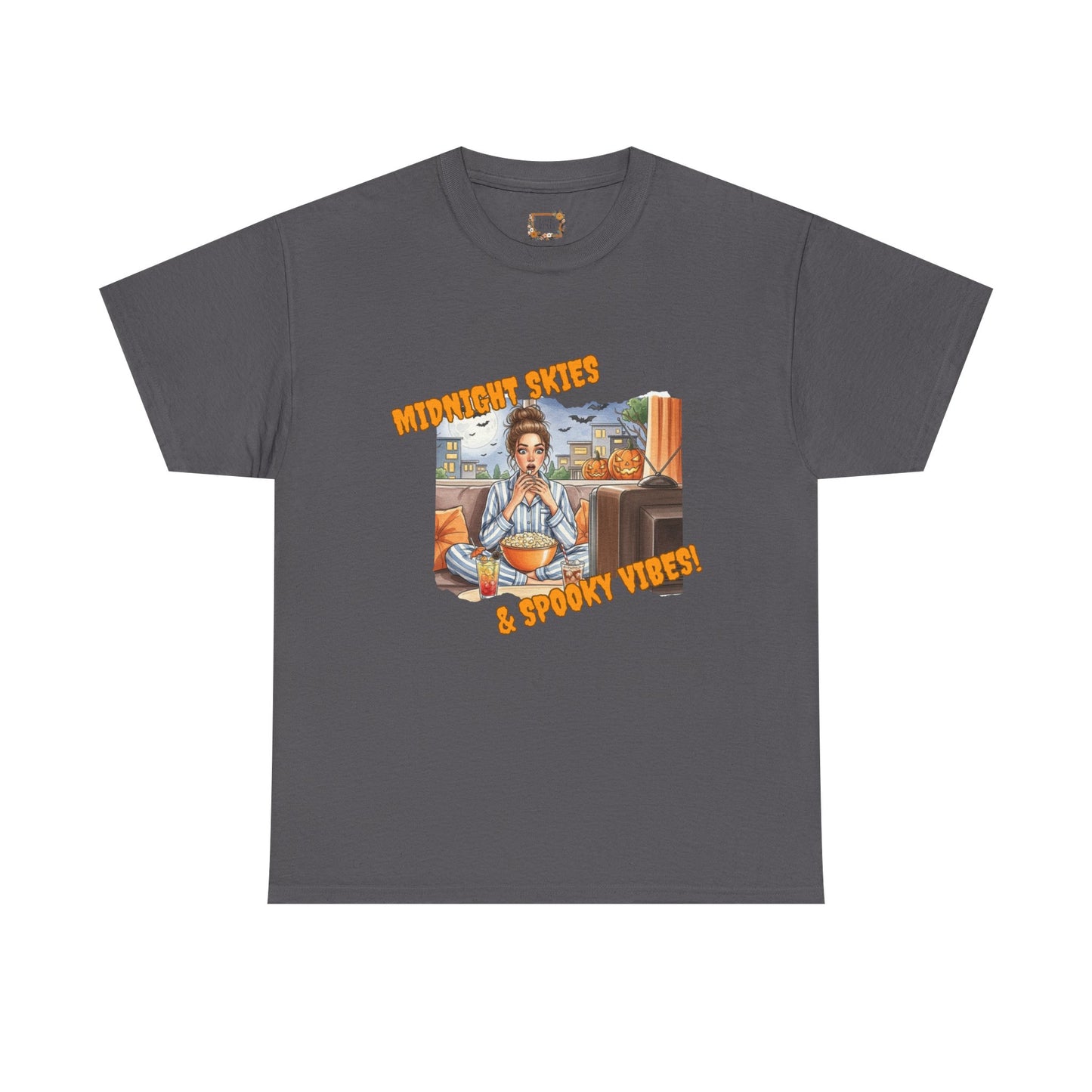 Spooky Vibes Graphic Tee – Soft Cotton Blend Halloween T-Shirt for Everyday Comfort