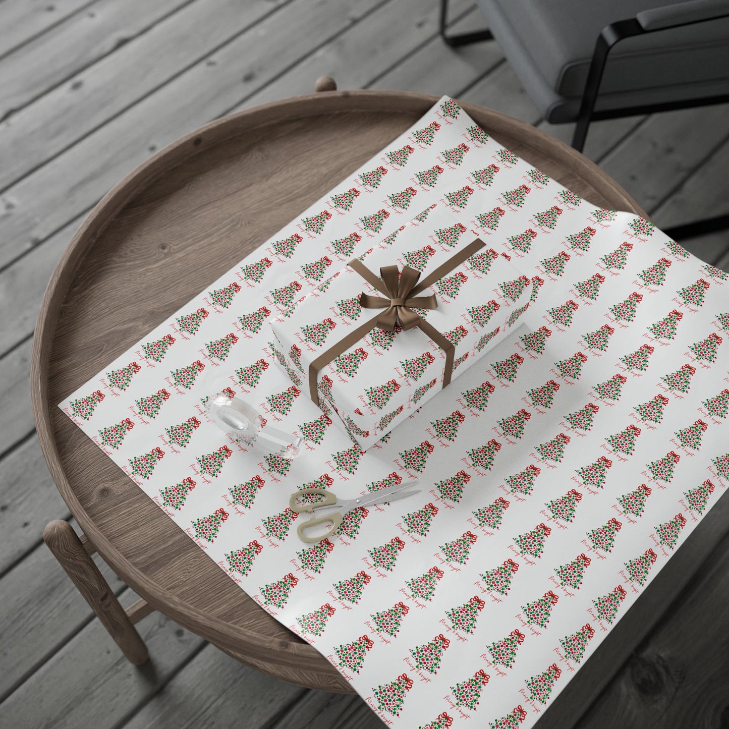 Festive Christmas Wrapping Paper Set - Merry Holiday Design for Gifts