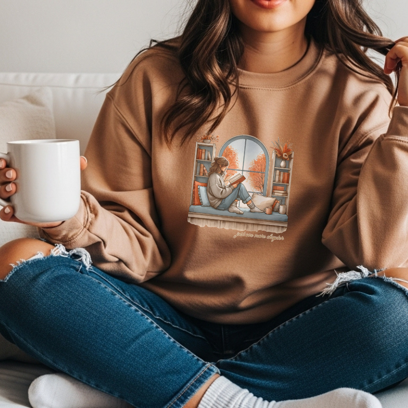 Reading Sweatshirt β Cozy Crewneck for Book Lovers | Perfect Gift for Readers, Students & Teachers | Soft & Durable,