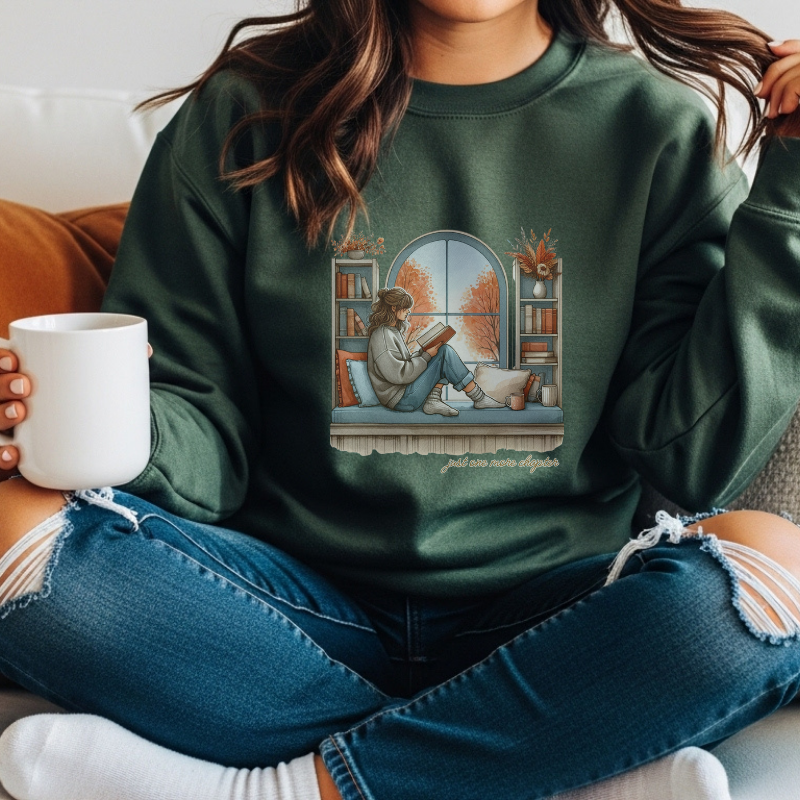 Reading Sweatshirt β Cozy Crewneck for Book Lovers | Perfect Gift for Readers, Students & Teachers | Soft & Durable,