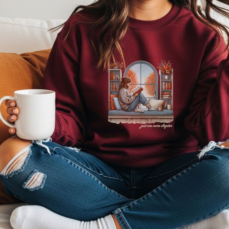 Reading Sweatshirt β Cozy Crewneck for Book Lovers | Perfect Gift for Readers, Students & Teachers | Soft & Durable,