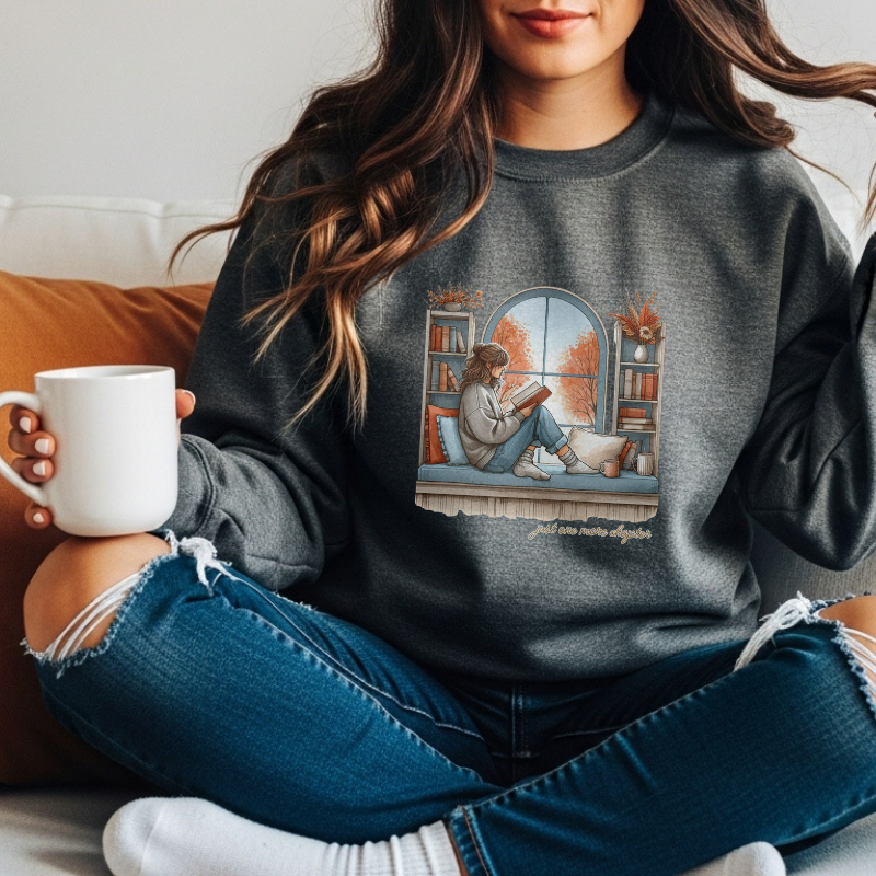 Reading Sweatshirt β Cozy Crewneck for Book Lovers | Perfect Gift for Readers, Students & Teachers | Soft & Durable,
