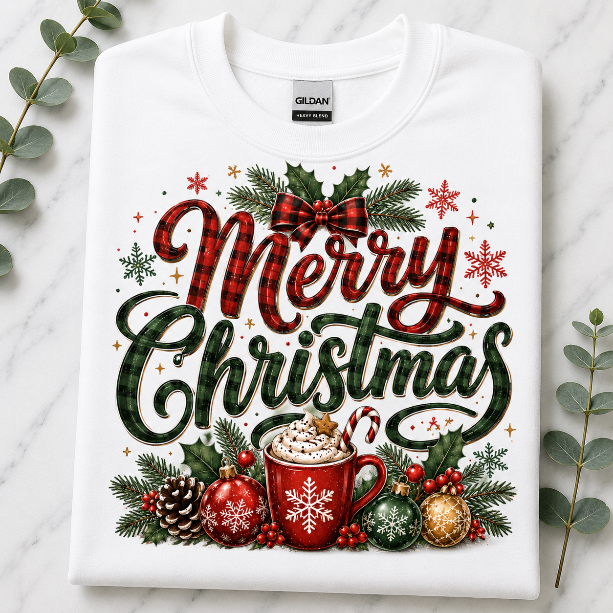 Merry Christmas Crewneck Sweatshirt – Festive Holiday Graphic Sweater