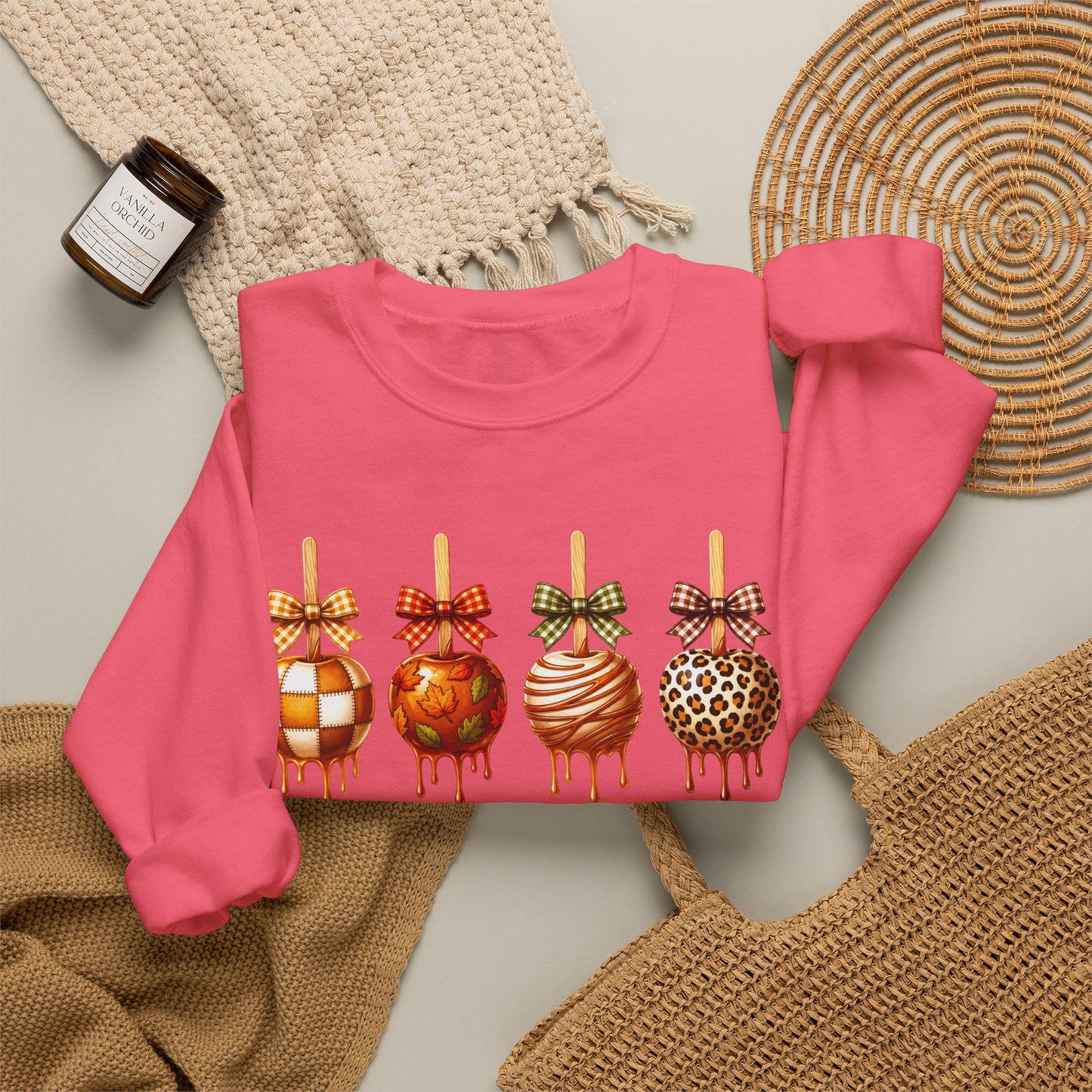 Caramel Apple Crewneck • Fall Apple Shirt • Autumn Graphic Tee • Baseball Caramel Apple Tee • Pumpkin Spice Shirt • Cute Fall Sweatshirt • Comfort Colors Tee