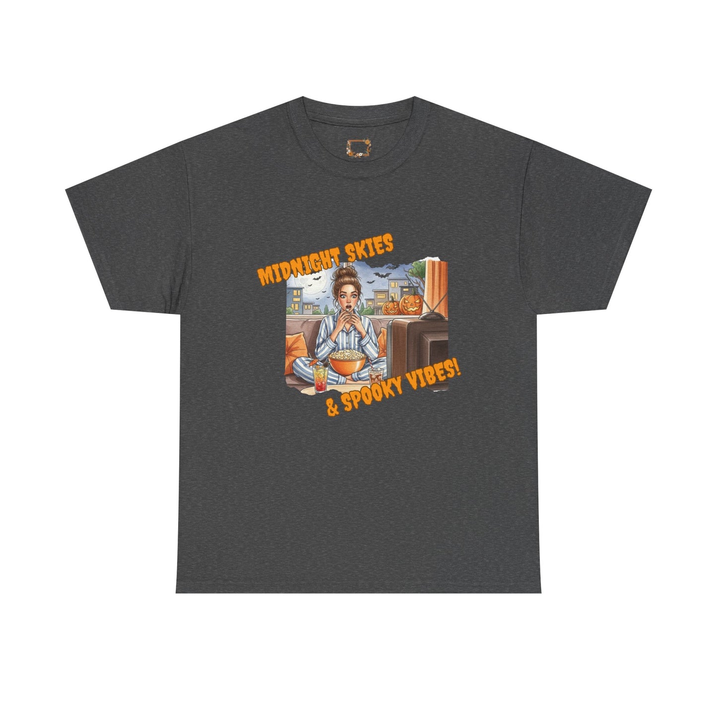 Spooky Vibes Graphic Tee – Soft Cotton Blend Halloween T-Shirt for Everyday Comfort