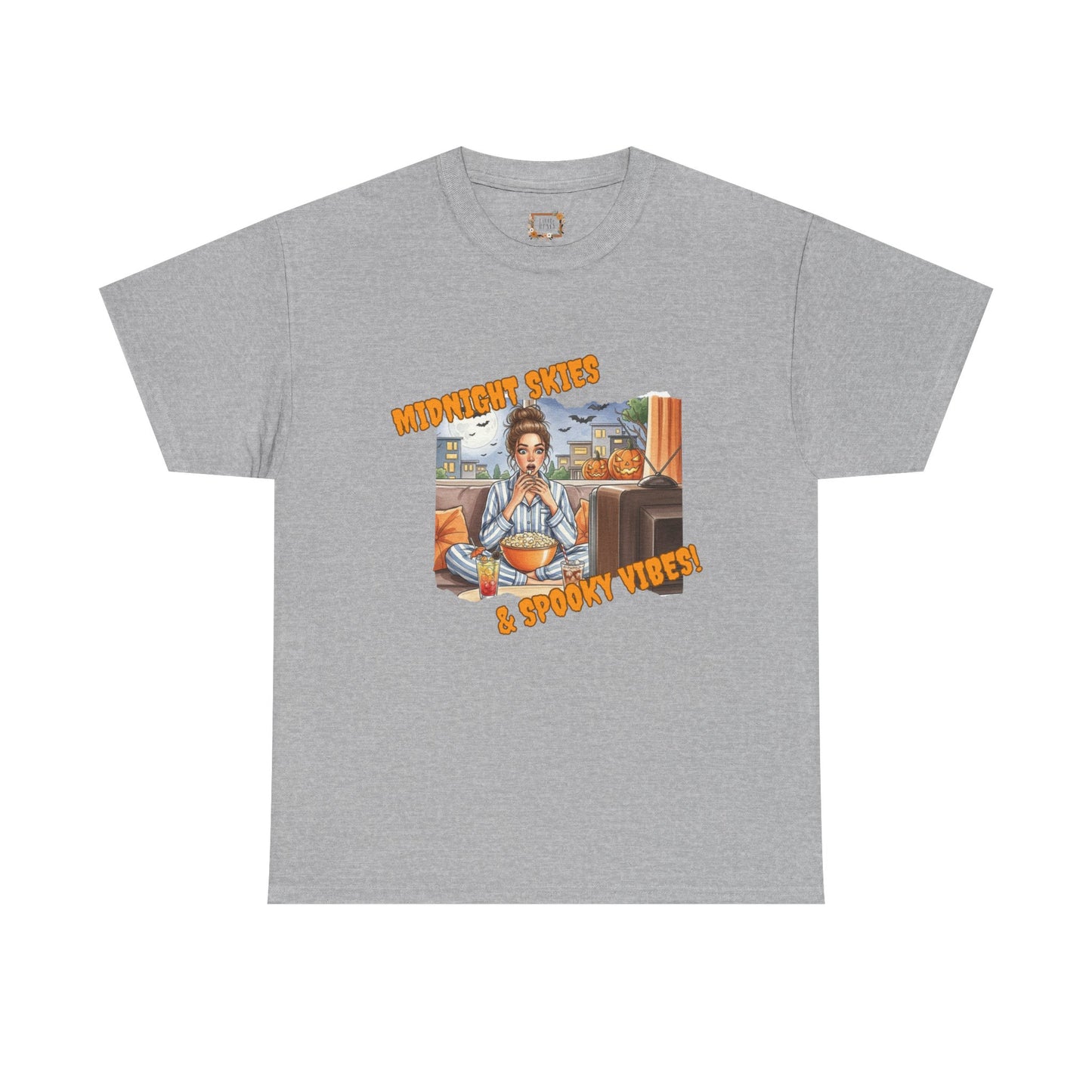 Spooky Vibes Graphic Tee – Soft Cotton Blend Halloween T-Shirt for Everyday Comfort