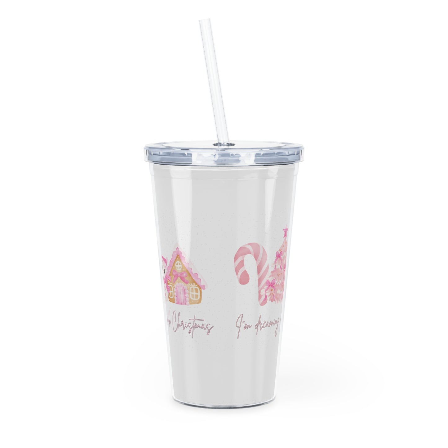 Plastic Tumbler with Straw
