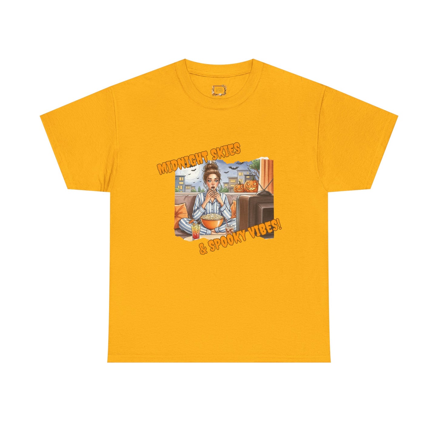 Spooky Vibes Graphic Tee – Soft Cotton Blend Halloween T-Shirt for Everyday Comfort