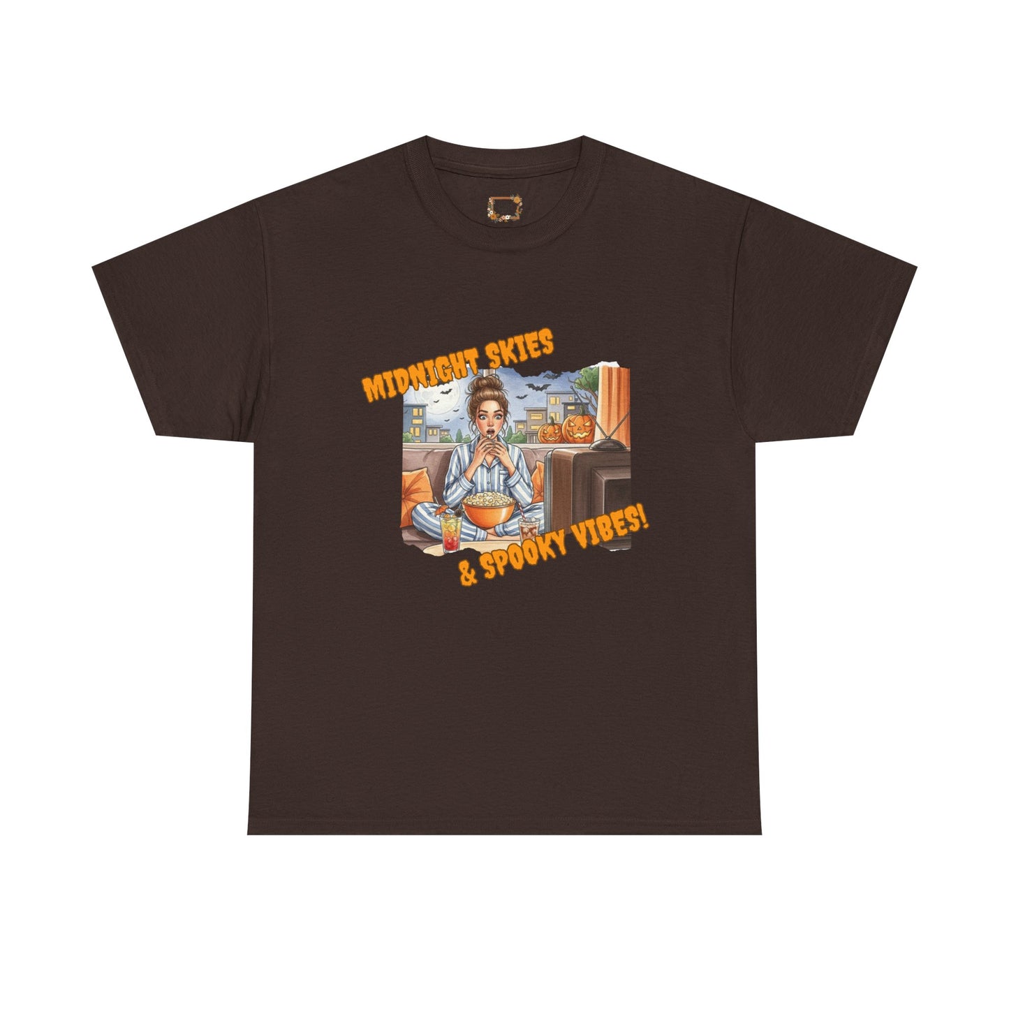 Spooky Vibes Graphic Tee – Soft Cotton Blend Halloween T-Shirt for Everyday Comfort