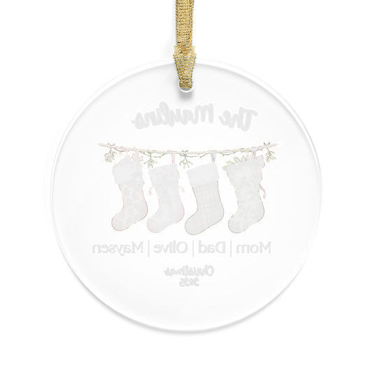 Family Stockings Christmas Acrylic Ornaments