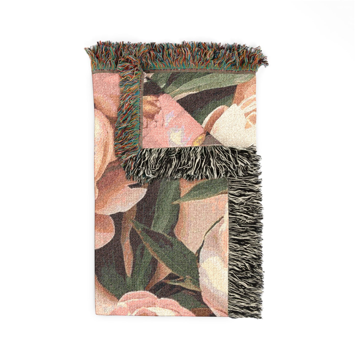Pink Peony Blanket — Cozy Textured Throw for Home & Living