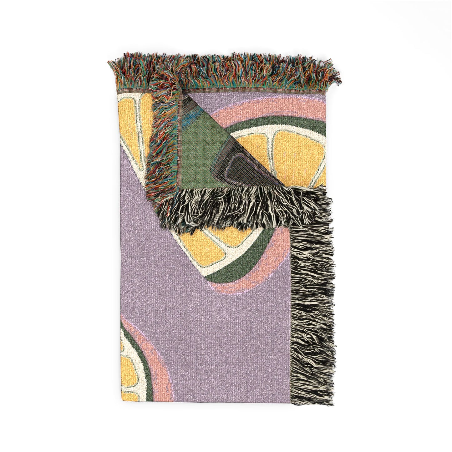 Purple Citrus Woven Blanket