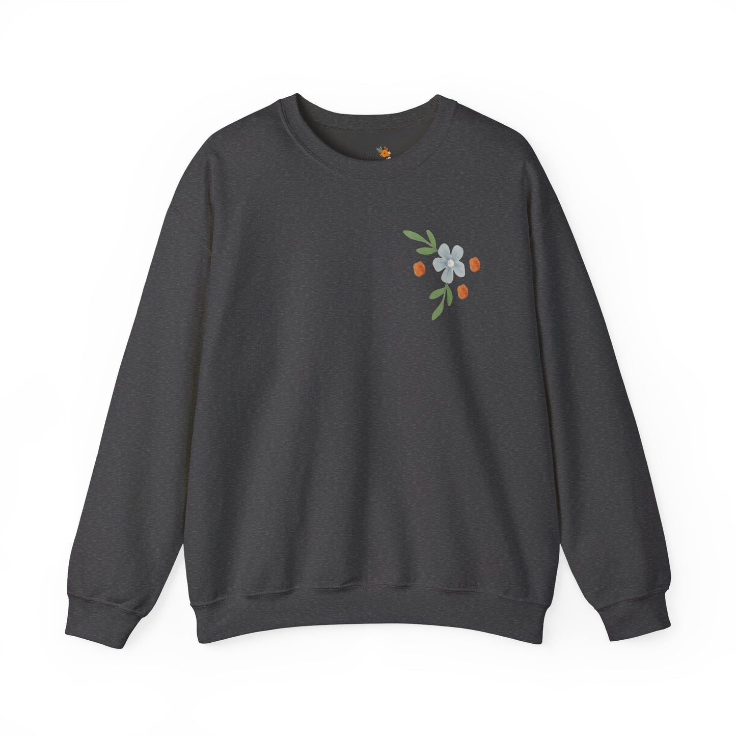 Easter Landscape Faith Sweatshirt (Front & Back) • Christian Mountain Cross Crewneck • Floral Resurrection Scene Graphic