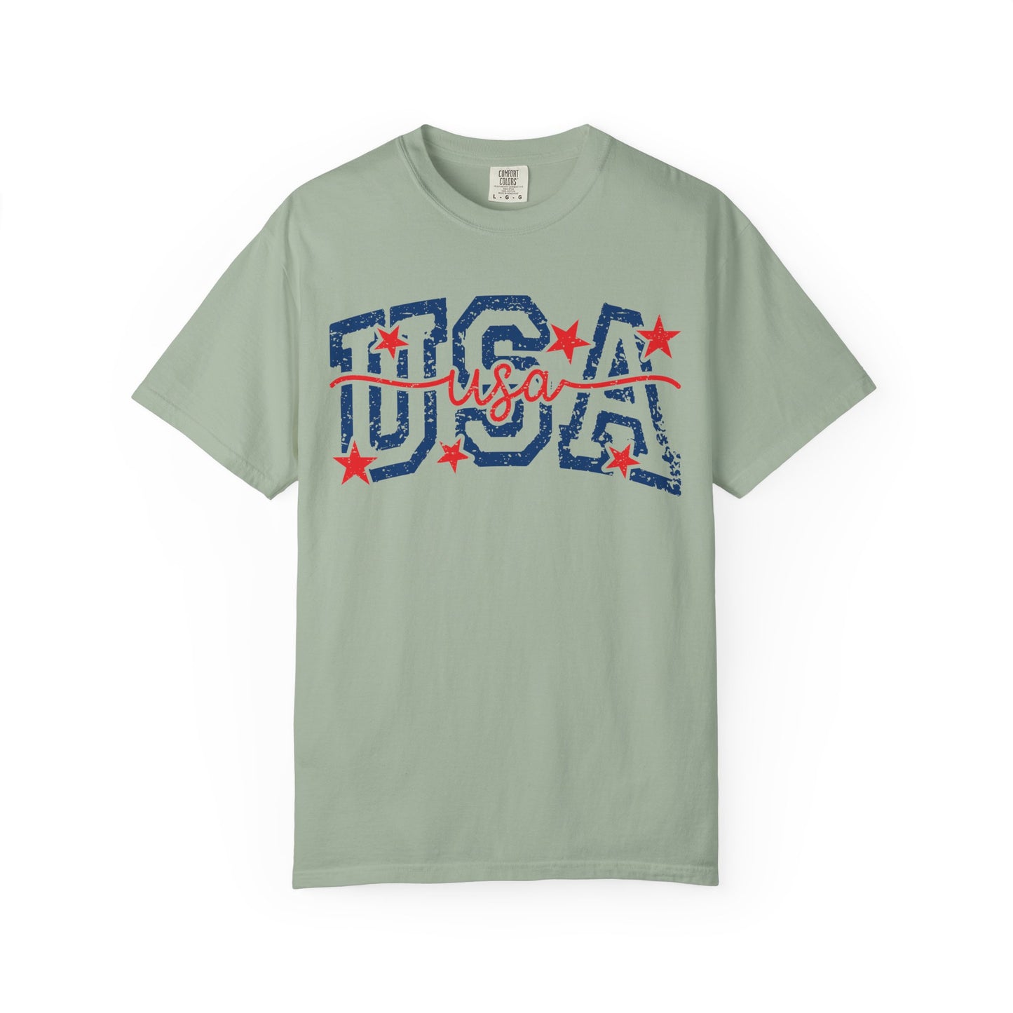 Retro USA Americana Mama Tee • Bold Patriotic Outfit Shirt • Vintage 4TH of July Script Summer Top