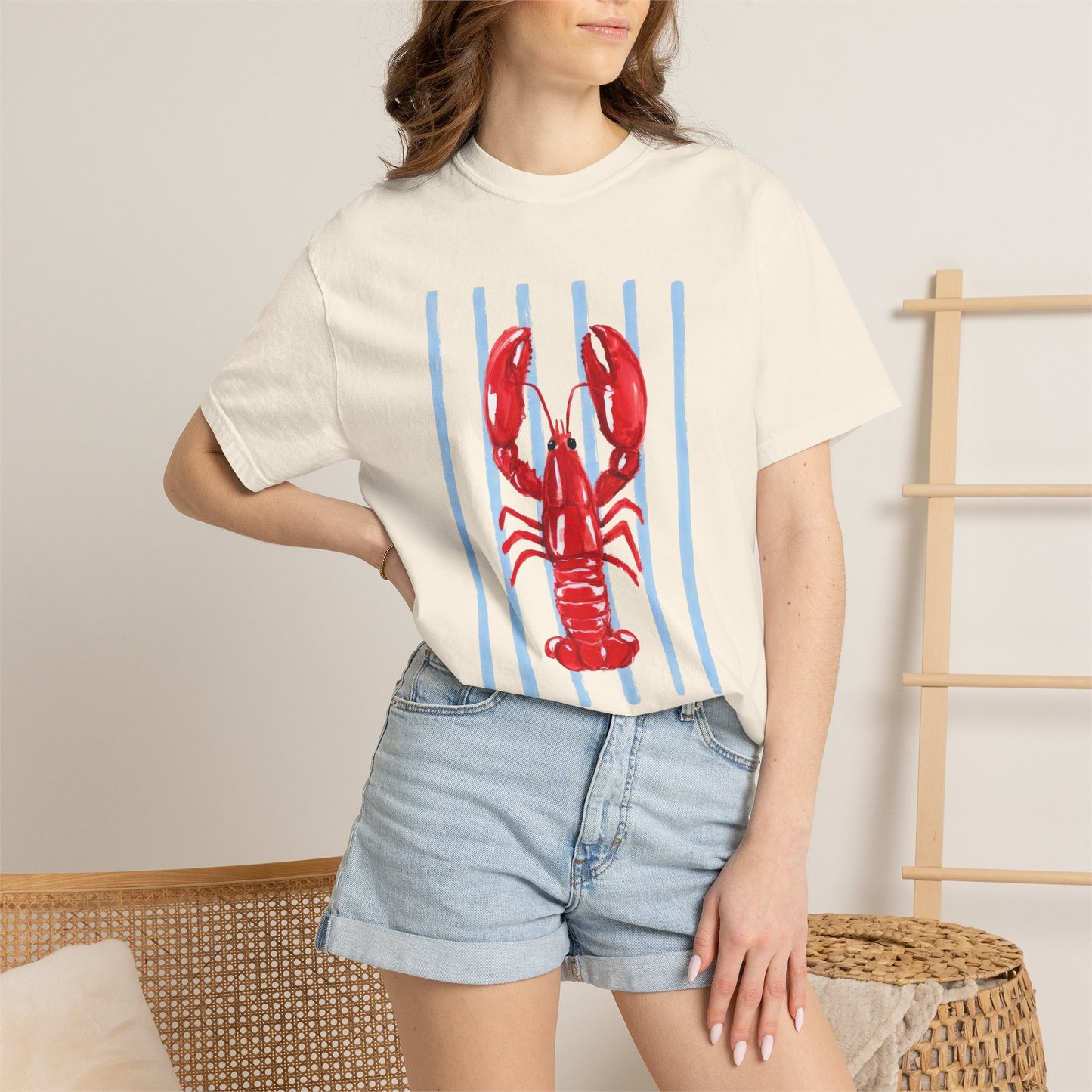 Coastal Lobster Graphic Tee • Beach Vacation Shirt • Summer Coastal Tee • Preppy Beach Shirt • Summer Vacation Outfit