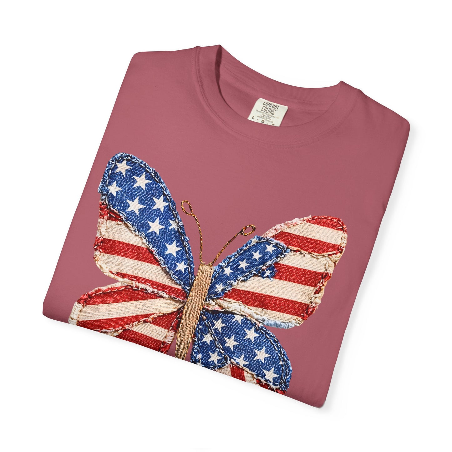 4th of July Butterfly Shirt • Patriotic Butterfly Tee • Vintage Americana Red White Blue Graphic
