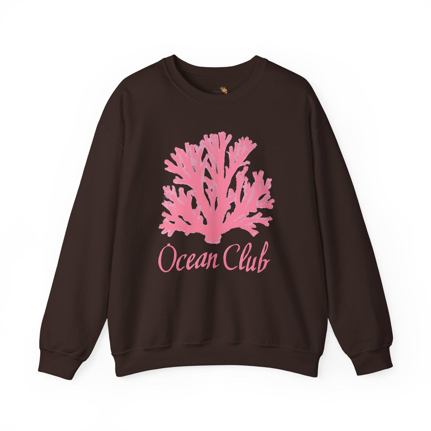 Ocean Club Crewneck • Coastal Summer Sweatshirt • Pink Coral Beach Vacation Pullover • Resort Style