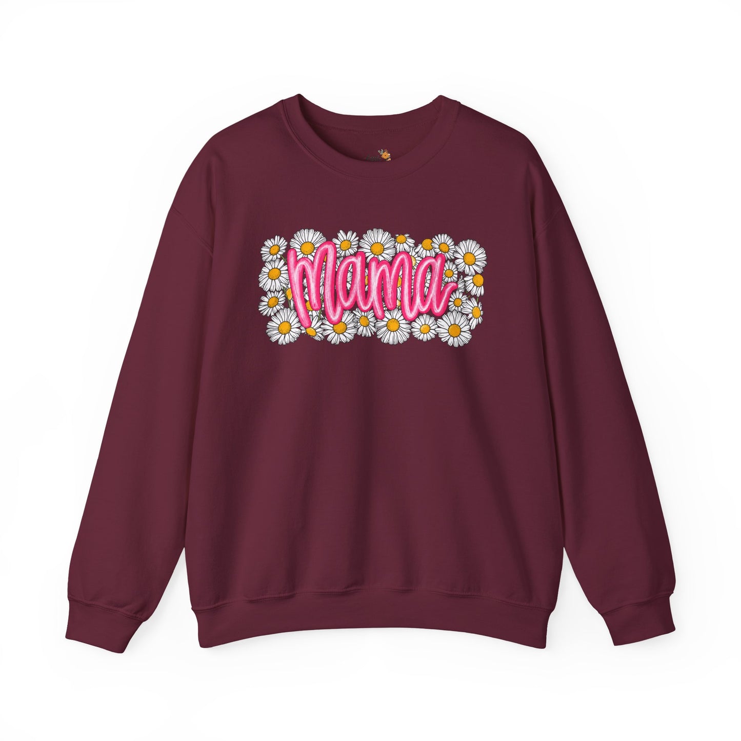 Pink Daisy Mama Sweatshirt • Floral Mama Crewneck • Spring Mama Graphic Sweatshirt • Cute Motherhood Cozy Outfit