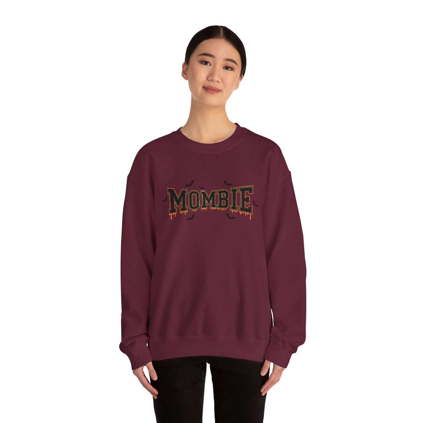 Mombie Crewneck Sweatshirt - Cozy Halloween Apparel, Great Gift for Moms, Fall Fashion, Spooky Season, Funny Sweater
