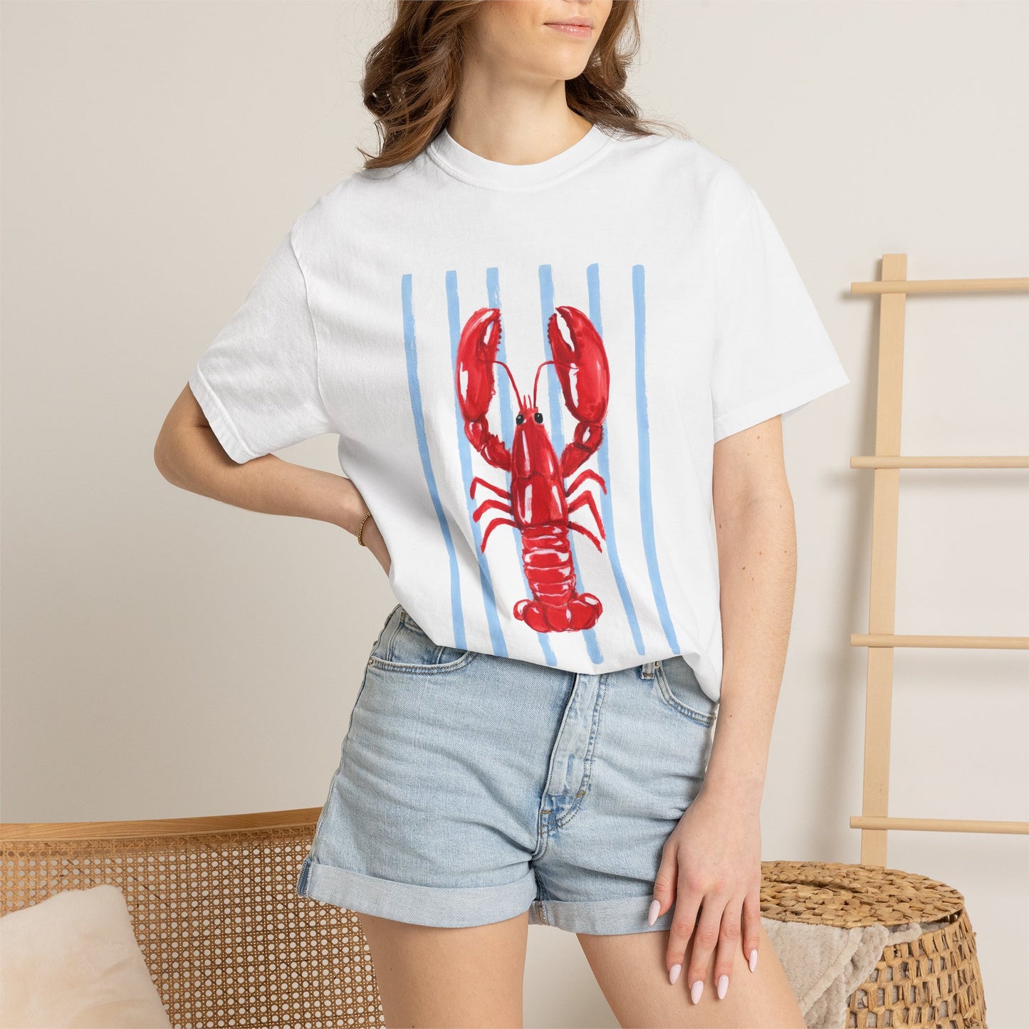 Coastal Lobster Graphic Tee • Beach Vacation Shirt • Summer Coastal Tee • Preppy Beach Shirt • Summer Vacation Outfit