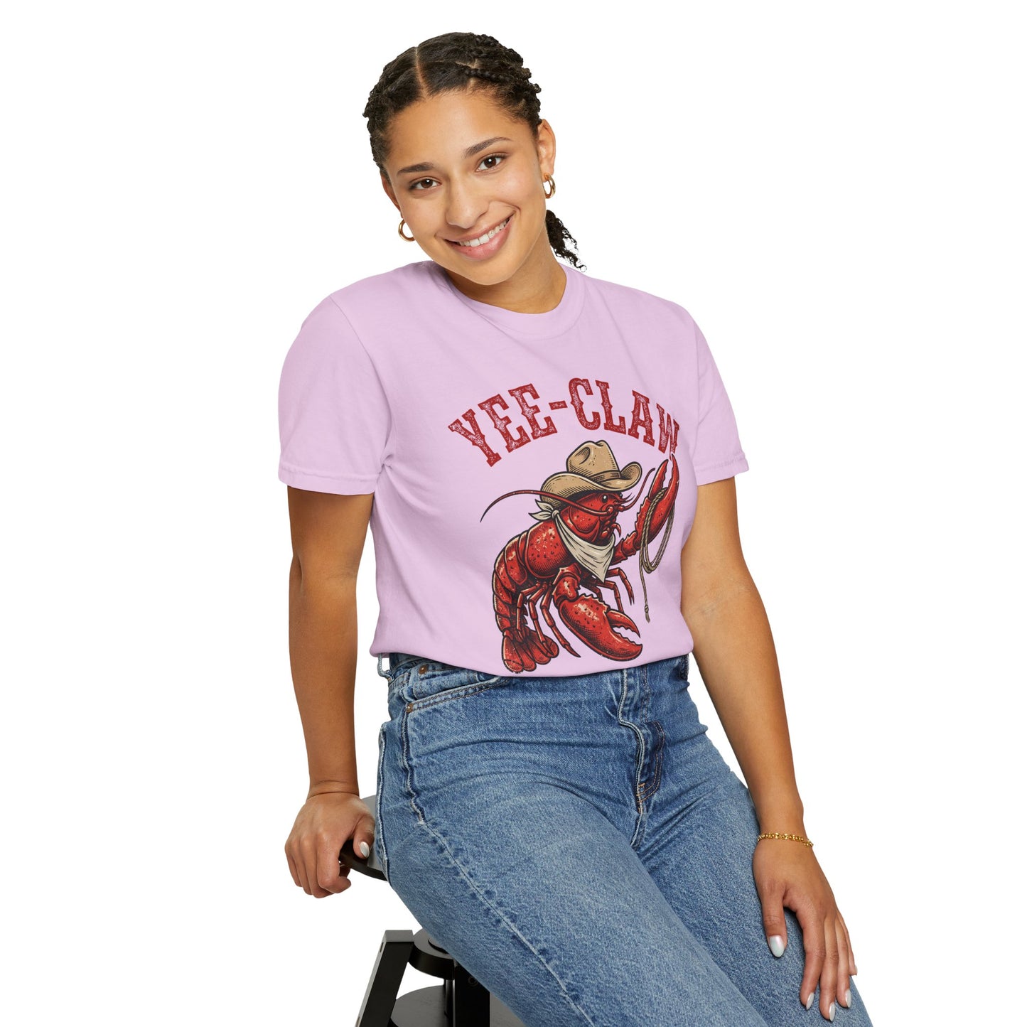 Yee Claw Lobster T-Shirt • Funny Western Cowboy Tee • Country Humor Graphic Shirt