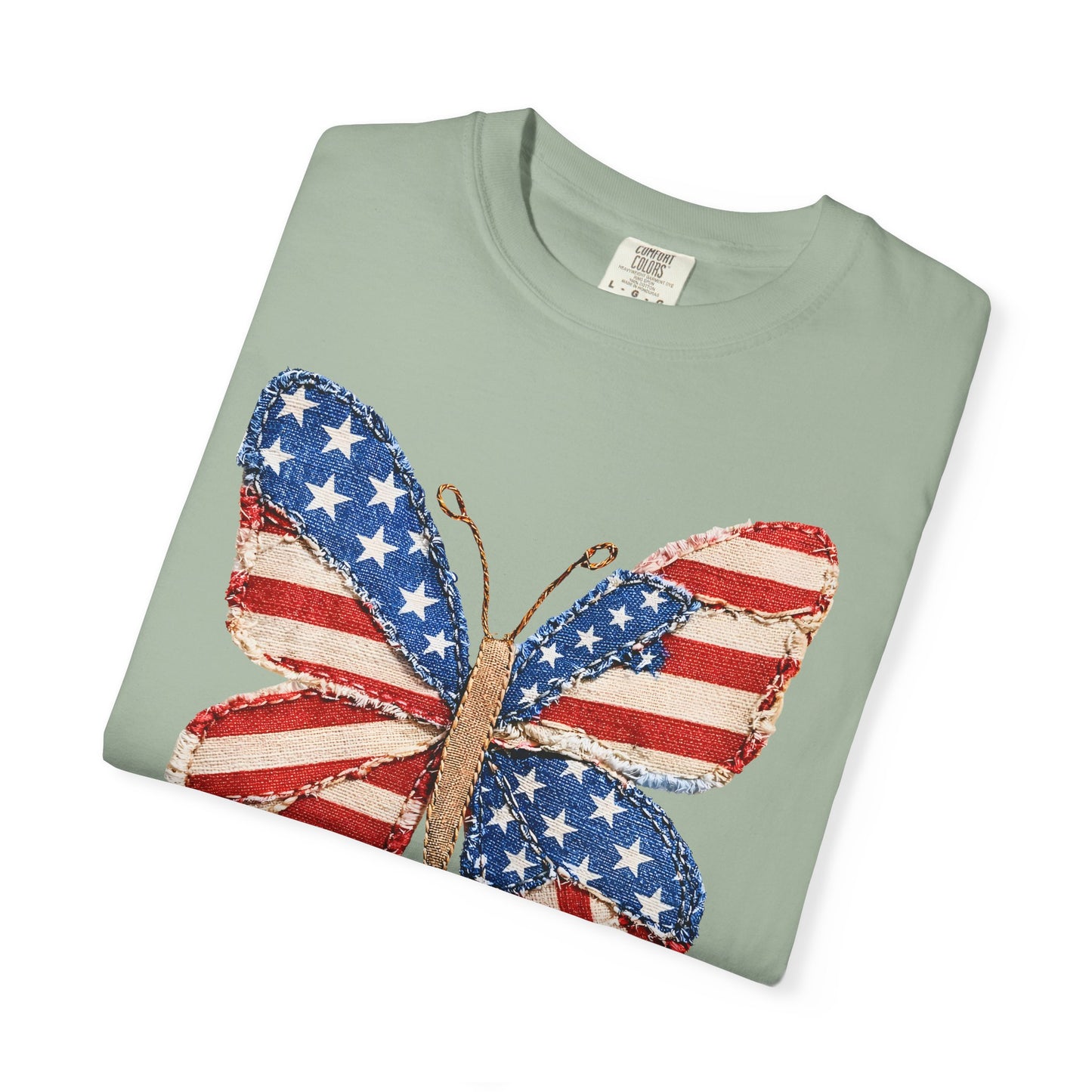 4th of July Butterfly Shirt • Patriotic Butterfly Tee • Vintage Americana Red White Blue Graphic