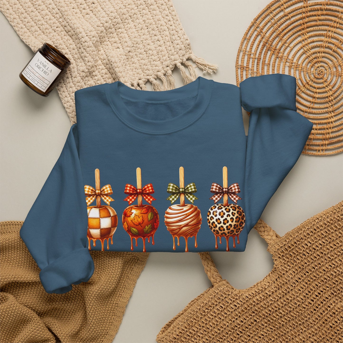 Caramel Apple Crewneck • Fall Apple Shirt • Autumn Graphic Tee • Baseball Caramel Apple Tee • Pumpkin Spice Shirt • Cute Fall Sweatshirt • Comfort Colors Tee