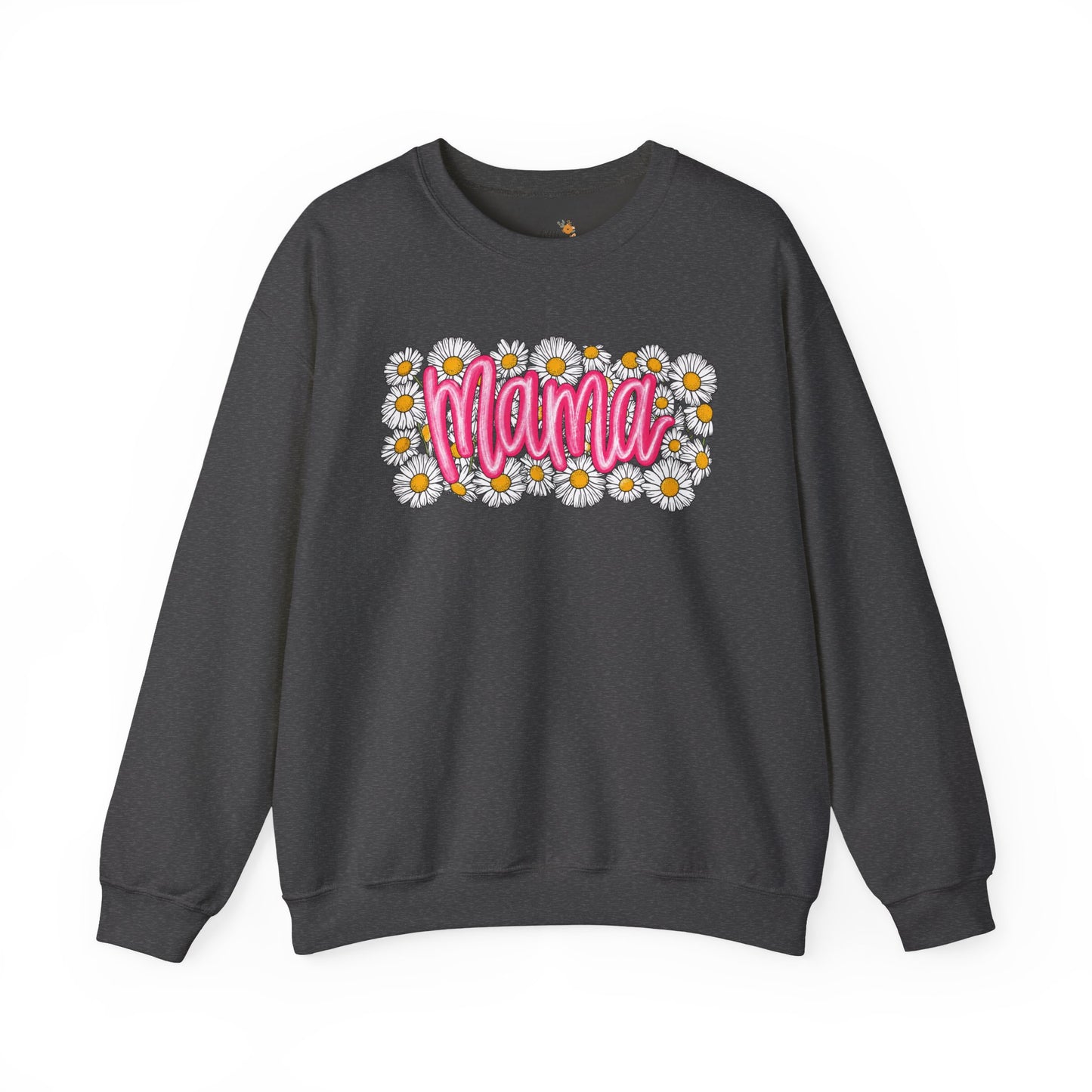 Pink Daisy Mama Sweatshirt • Floral Mama Crewneck • Spring Mama Graphic Sweatshirt • Cute Motherhood Cozy Outfit