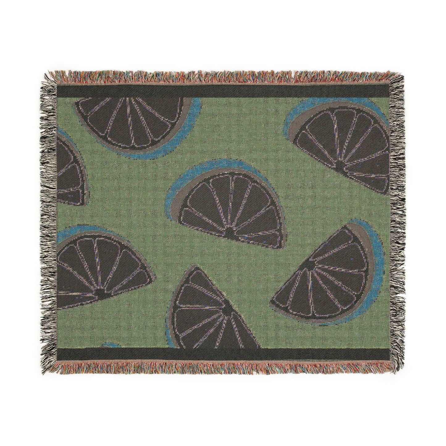 Purple Citrus Woven Blanket