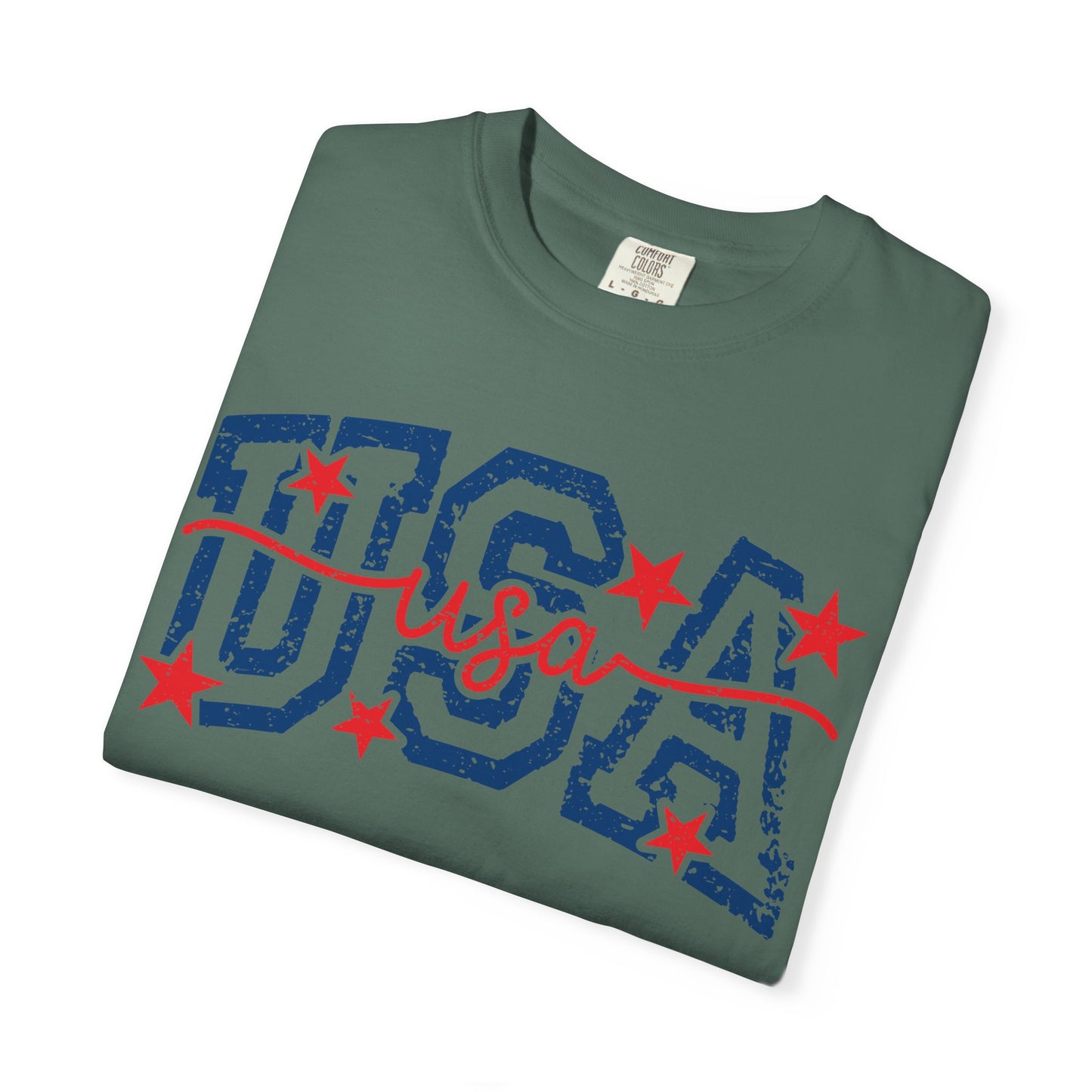 Retro USA Americana Mama Tee • Bold Patriotic Outfit Shirt • Vintage 4TH of July Script Summer Top