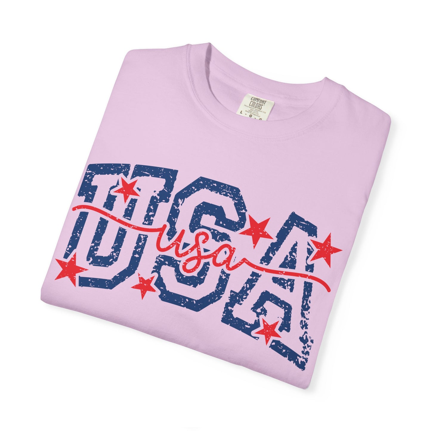 Retro USA Americana Mama Tee • Bold Patriotic Outfit Shirt • Vintage 4TH of July Script Summer Top