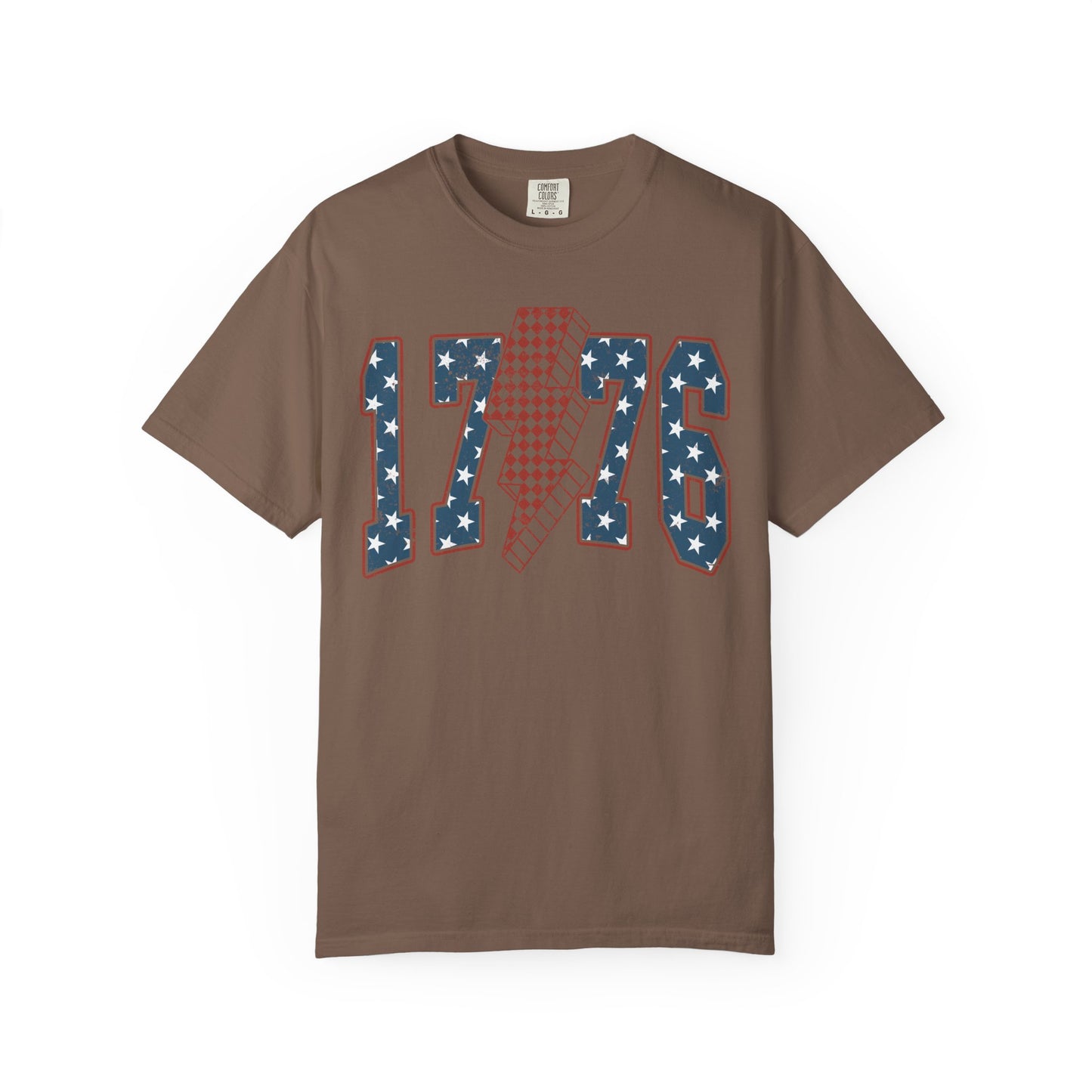 1776 Lightning Bolt Shirt • Patriotic Graphic Tee • Americana Red White Blue Bold Statement