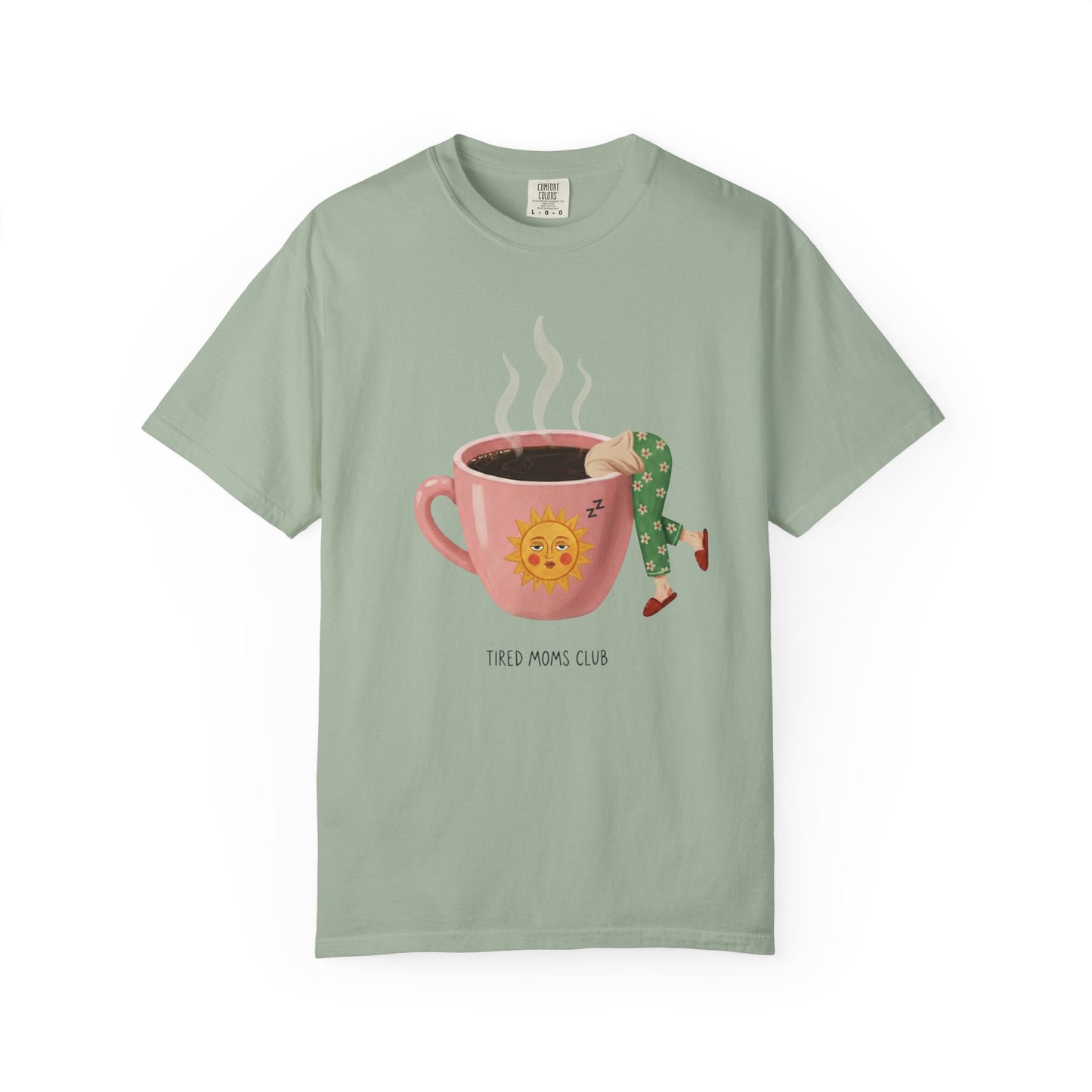 Tired Moms Club Coffee Tee • Funny Exhausted Mom Tshirt • Relatable Vintage Retro Overstimulated Motherhood