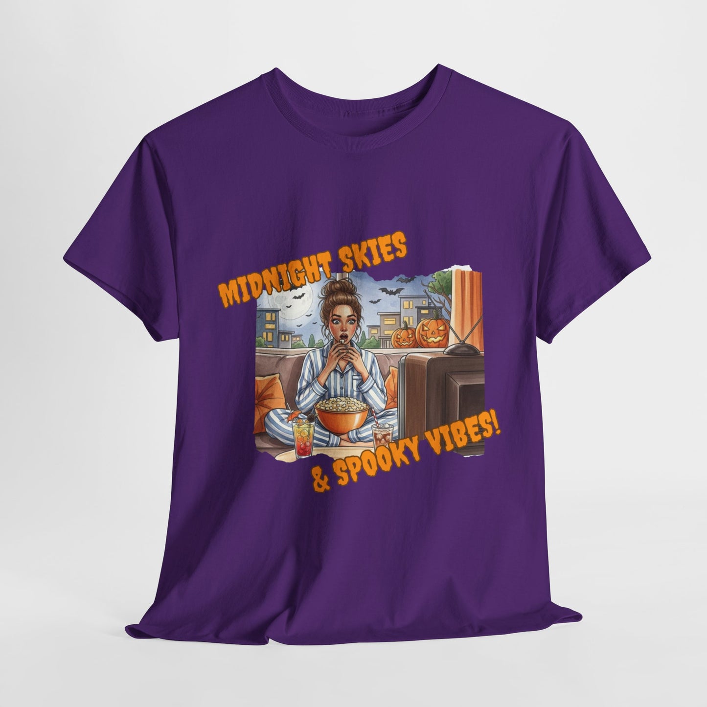 Spooky Vibes Graphic Tee – Soft Cotton Blend Halloween T-Shirt for Everyday Comfort