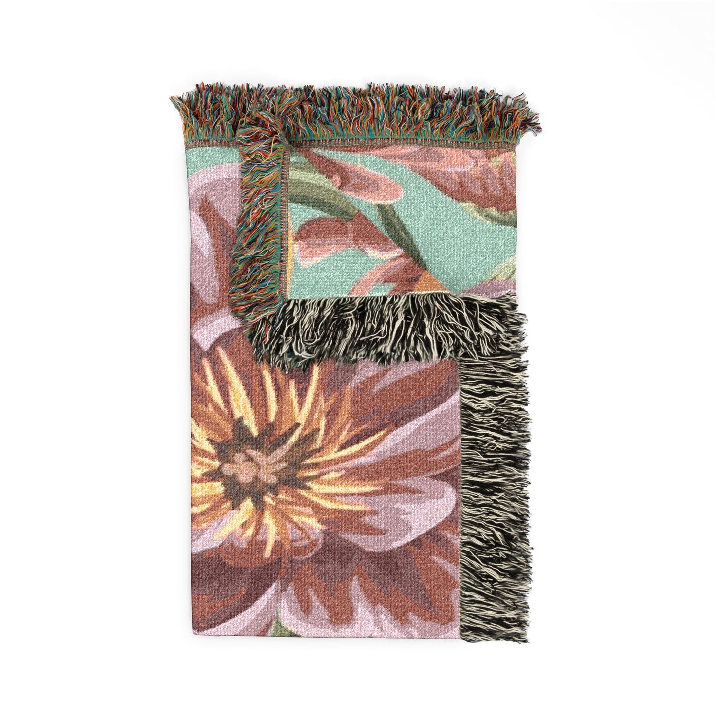 Floral Tulip Woven Blanket — Cozy Garden Throw