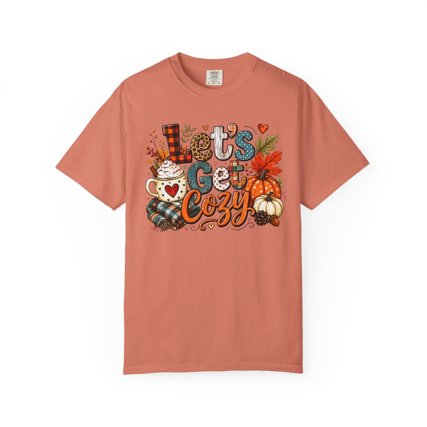 Let's Get Cozy Shirt • Cozy Fall Shirt • Pumpkin Spice Tee • Autumn Graphic Tee • Cute Fall Sweatshirt • Comfort Colors Fall Shirt • Cozy Season Tee