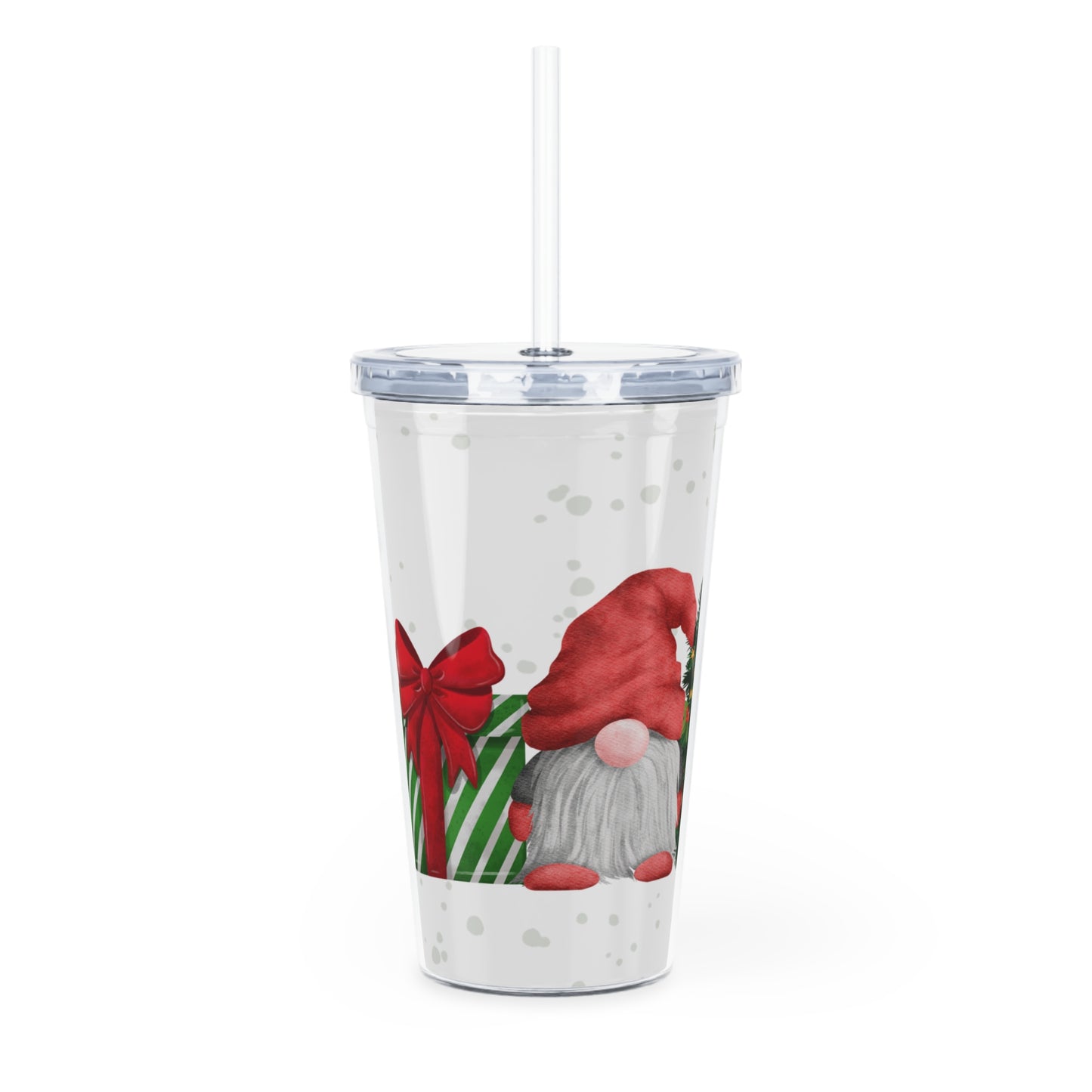 Plastic Tumbler with Straw
