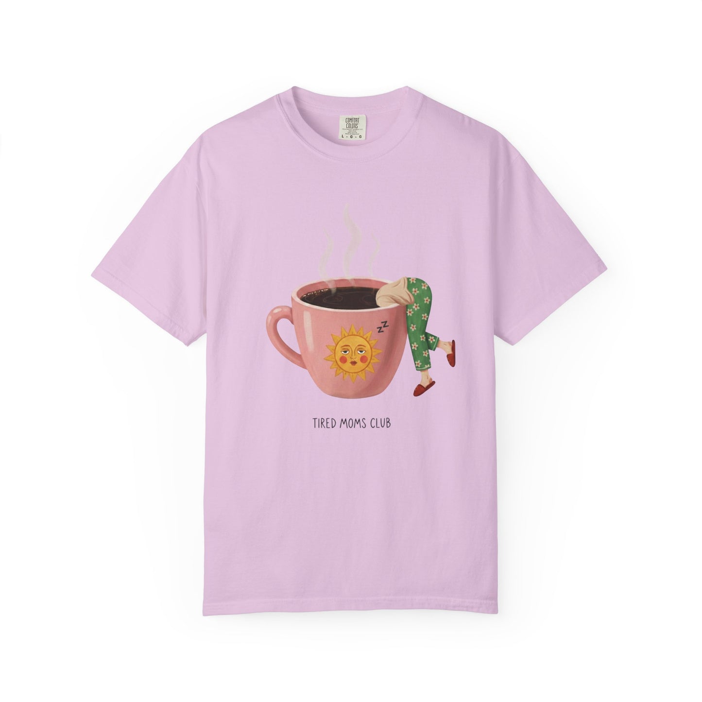 Tired Moms Club Coffee Tee • Funny Exhausted Mom Tshirt • Relatable Vintage Retro Overstimulated Motherhood