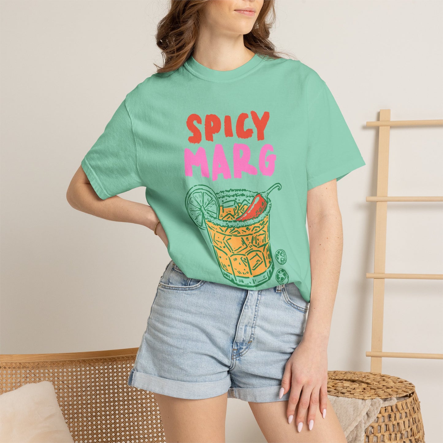 Spicy Marg Graphic Tee • Margarita Summer Shirt • Girls Night Beach Tee • Summer Vacation Outfit • Fiesta Shirt