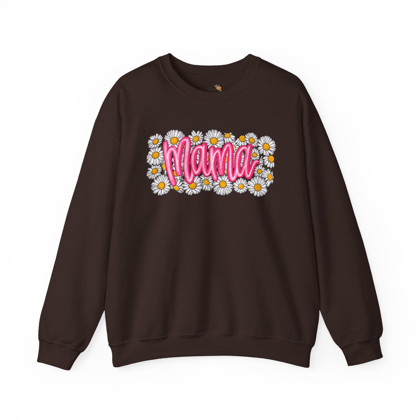 Pink Daisy Mama Sweatshirt • Floral Mama Crewneck • Spring Mama Graphic Sweatshirt • Cute Motherhood Cozy Outfit