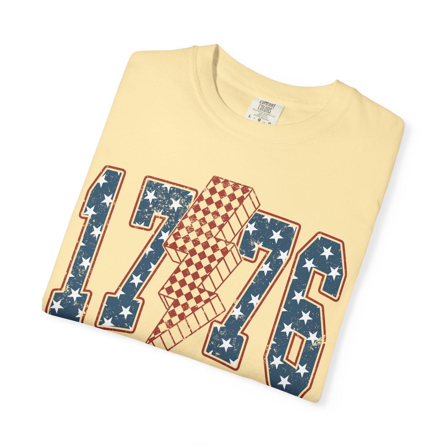 1776 Lightning Bolt Shirt • Patriotic Graphic Tee • Americana Red White Blue Bold Statement