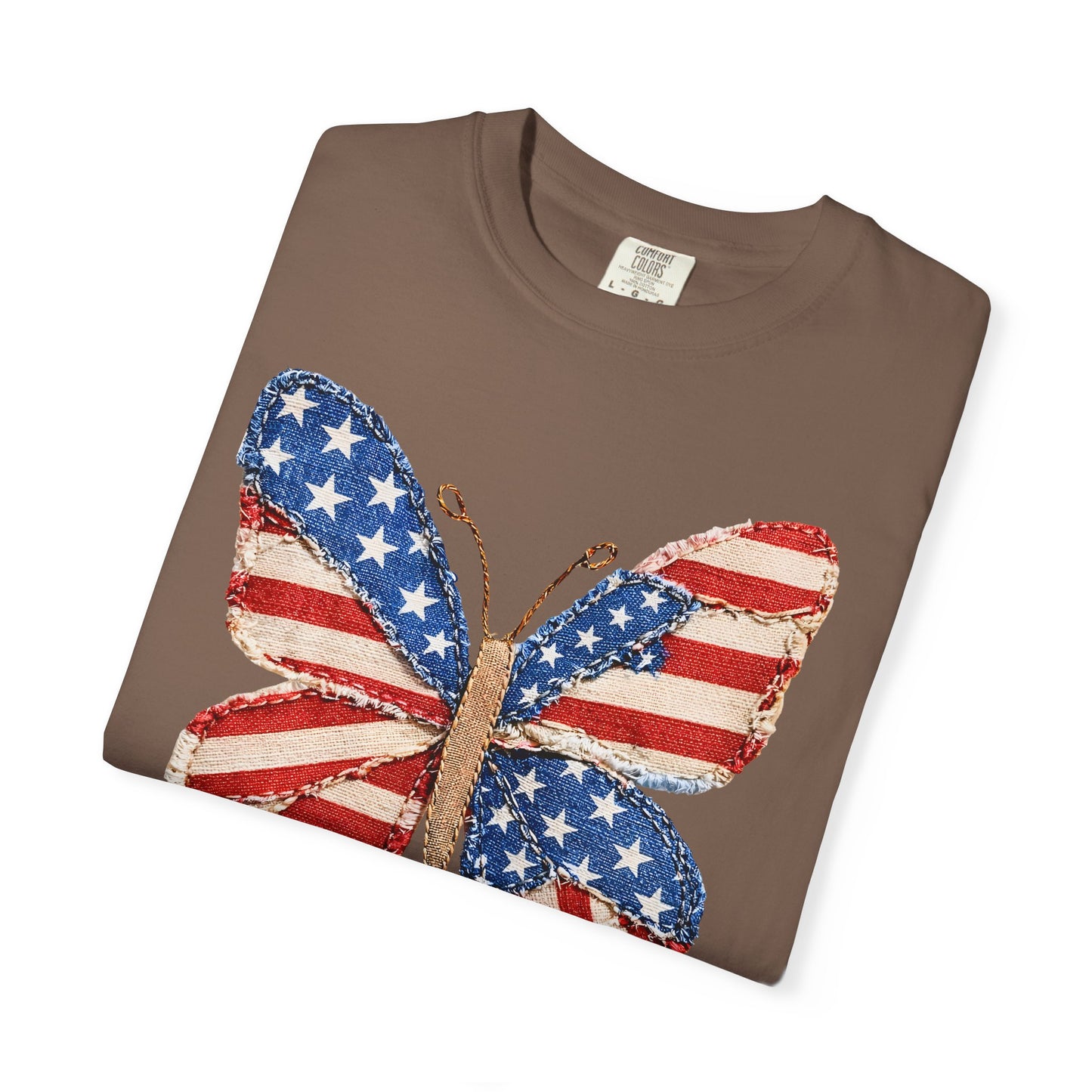 4th of July Butterfly Shirt • Patriotic Butterfly Tee • Vintage Americana Red White Blue Graphic