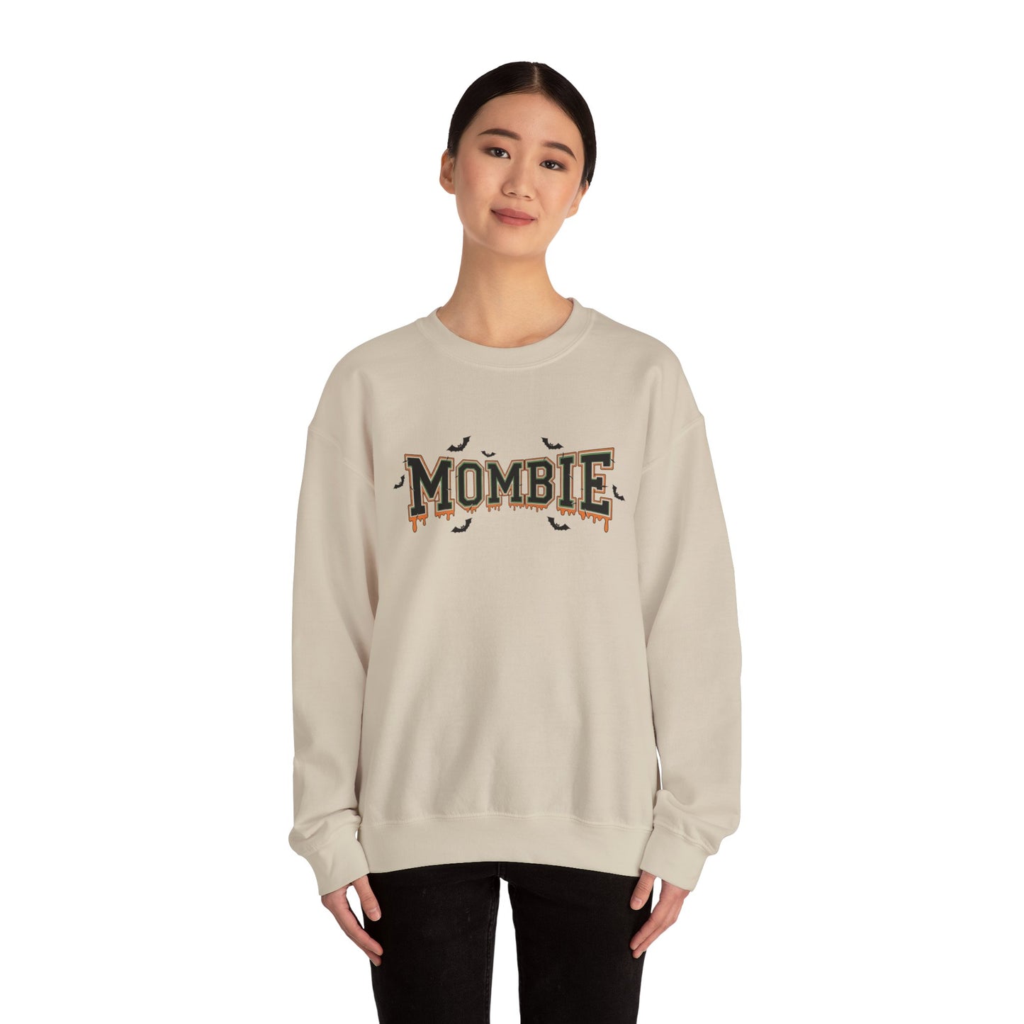 Mombie Crewneck Sweatshirt - Cozy Halloween Apparel, Great Gift for Moms, Fall Fashion, Spooky Season, Funny Sweater