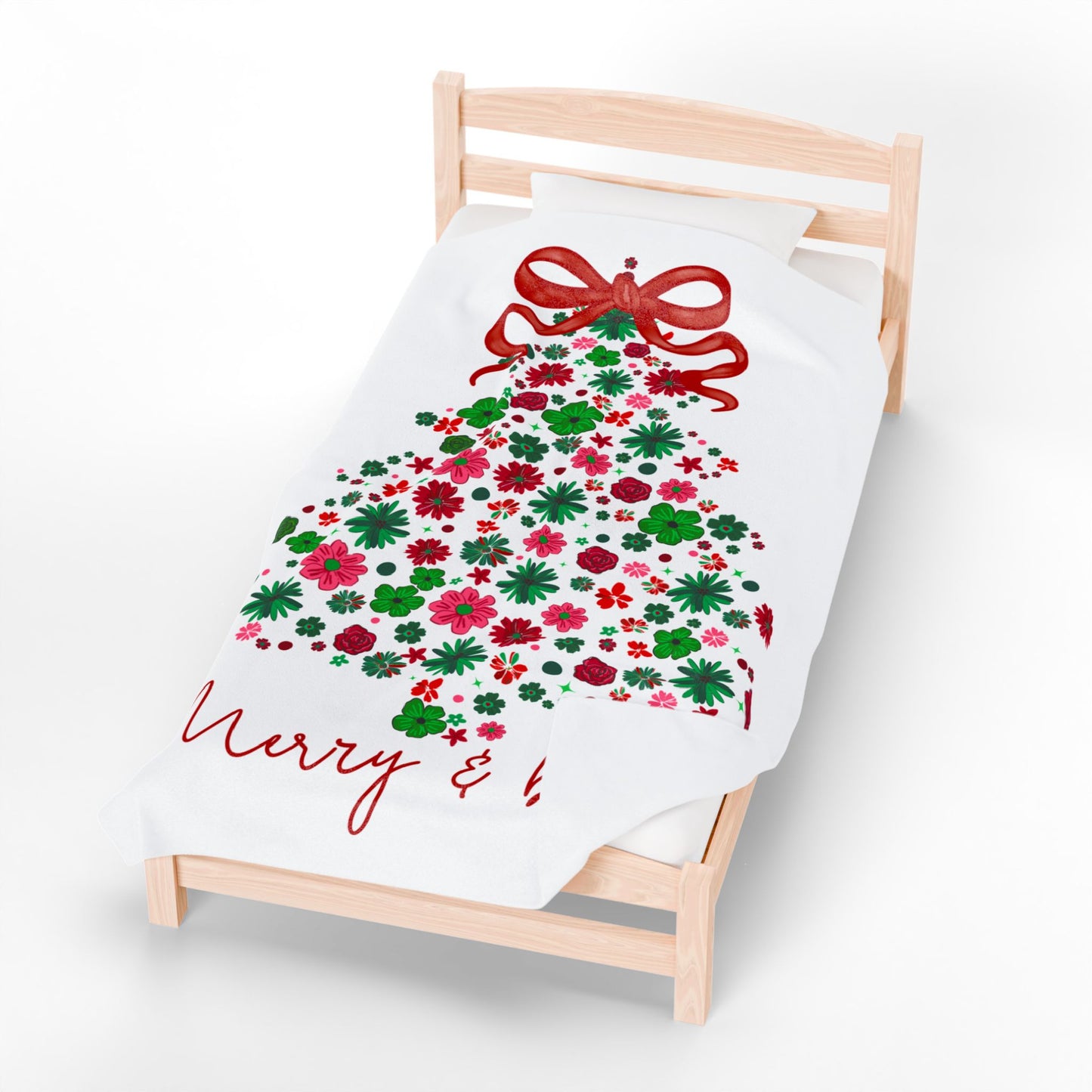 Merry & Bright Christmas Plush Blanket