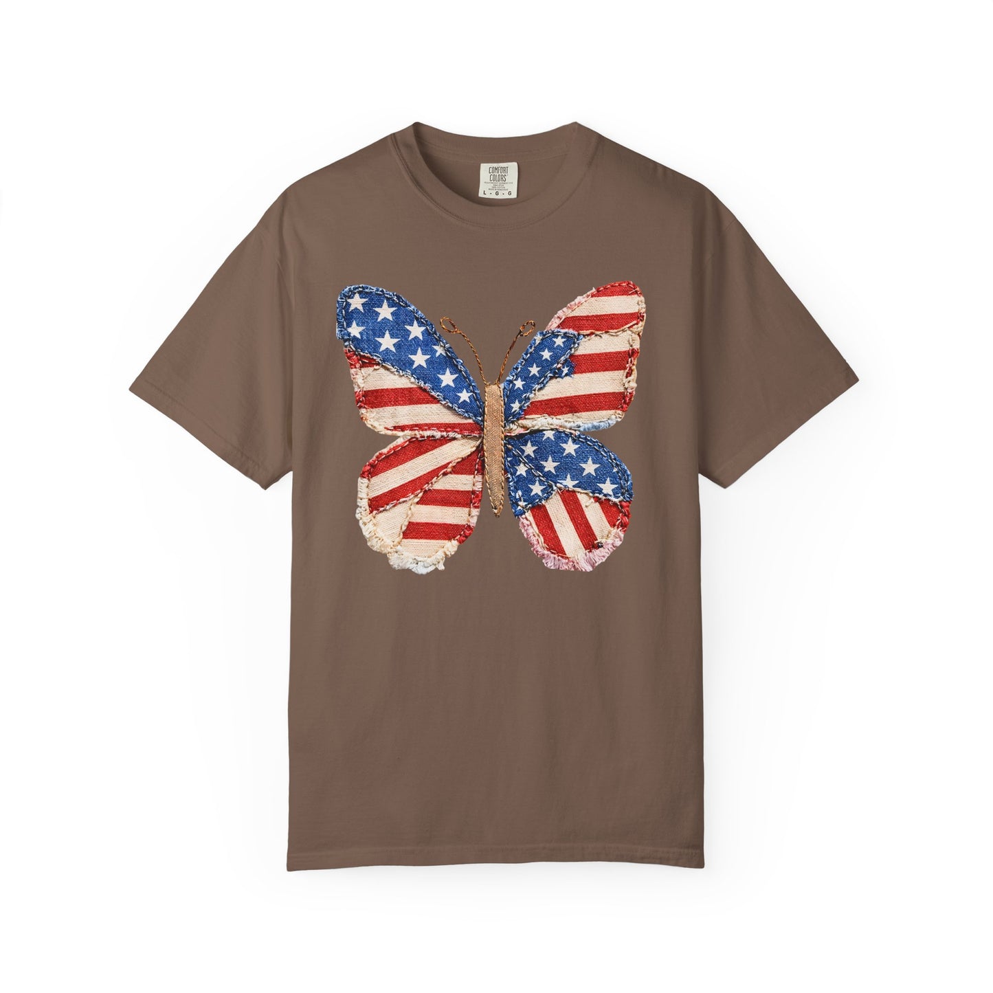 4th of July Butterfly Shirt • Patriotic Butterfly Tee • Vintage Americana Red White Blue Graphic