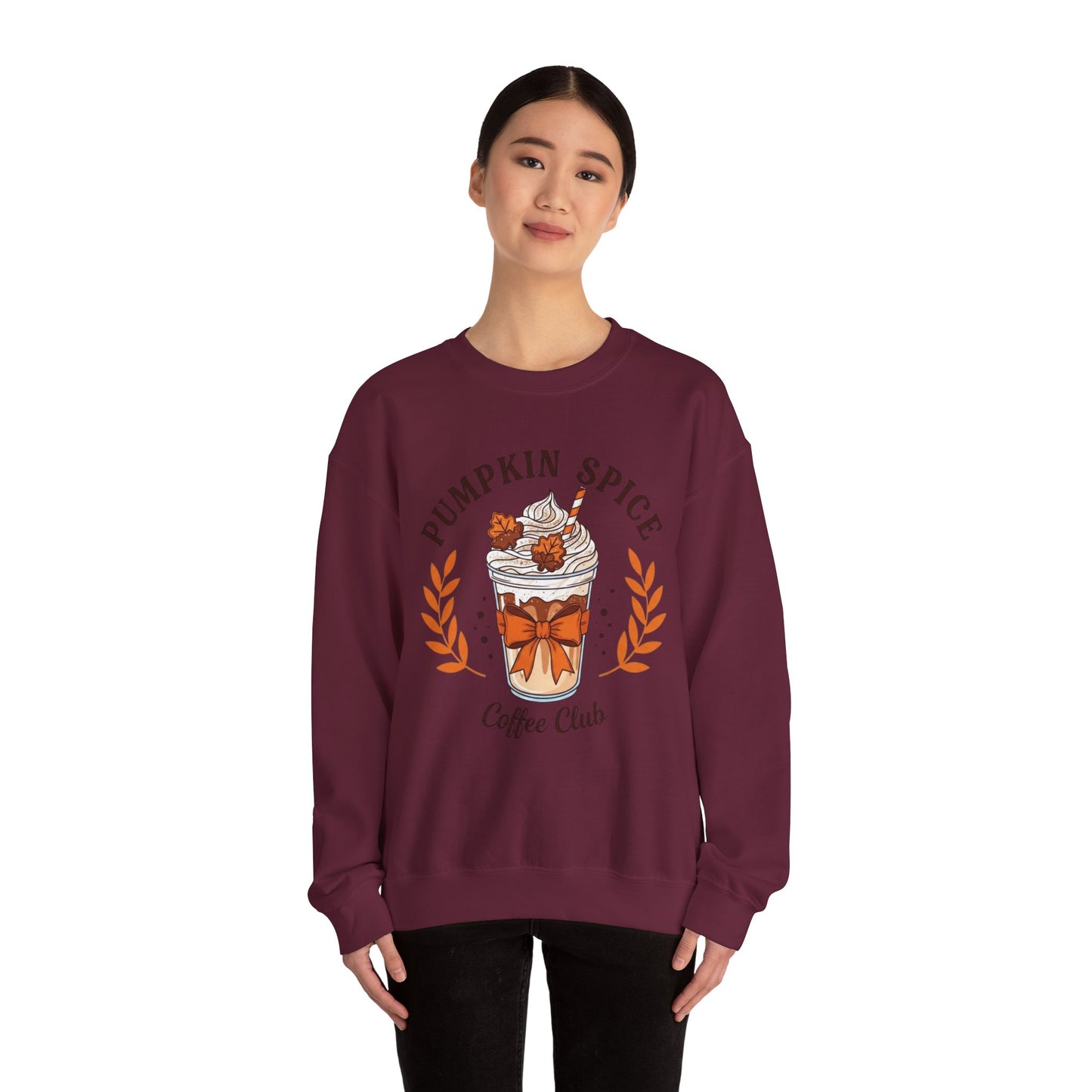 Pumpkin Spice Coffee Club Sweatshirt, Cozy Fall Apparel, Unisex Crewneck, Gift for Coffee Lovers, Autumn Fashion