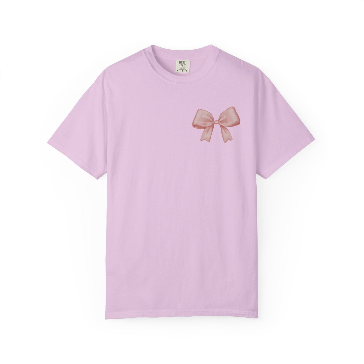 Grace Upon Grace Scripture with Pastel Pink Bow Tshirt • Girly Boutique Style for Moms • Feminine Faith Aesthetic Tee